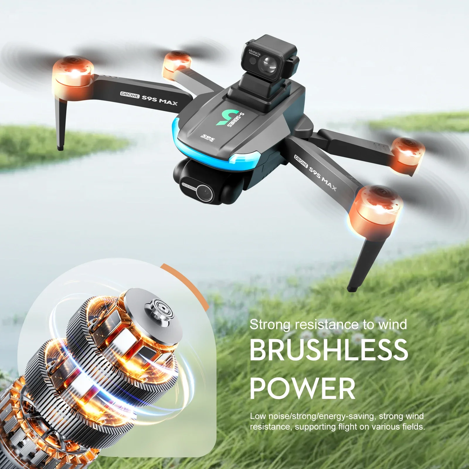 Novo s9s max mini drone 4k 2 e - Drone Video Production avaliação e preço
